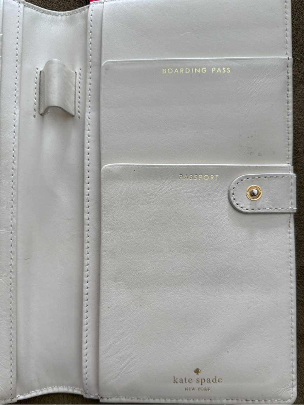Kate Spade Anything to Declare? Leather Travel Passport Wallet Bright Pink Gift - Picture 6 of 6